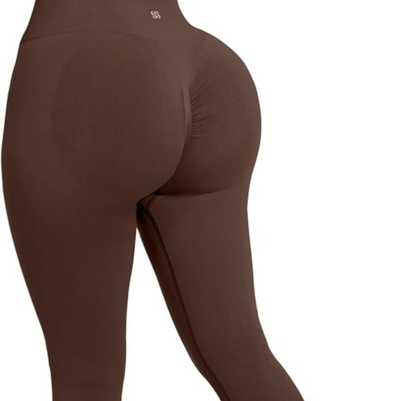 Women Seamless Workout Sets Strappy Sports Bra High Waist Booty Leggings Outfits - Picture 3 of 5